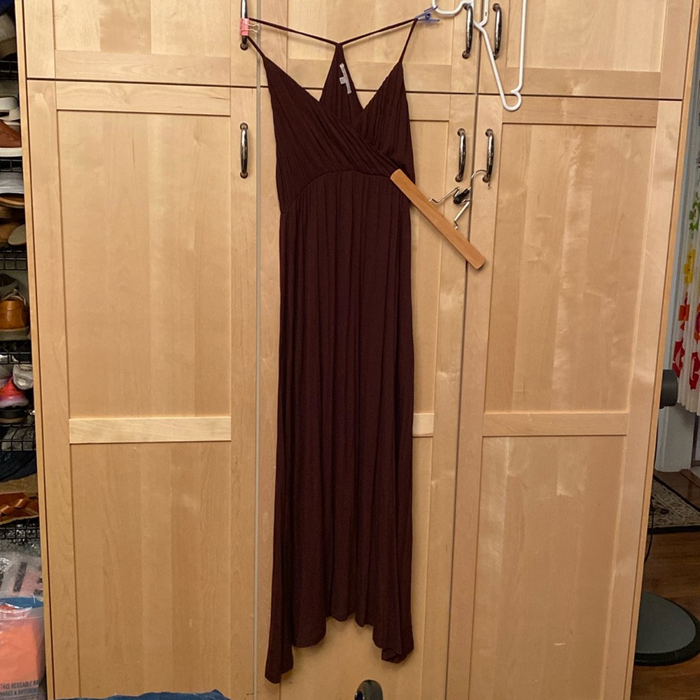 Racerback Chocolate Brown comfy aline Maxi style long dress